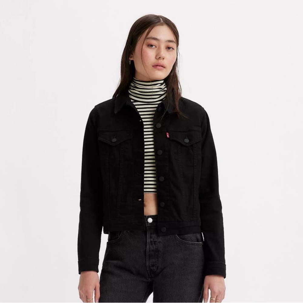 Levis premium black denim jacket -  ORIGINAL TRUCKER JACKET - SIZE M